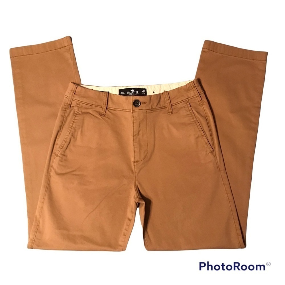 HOLLISTER / Men’s Slim Straight Chino Dark Khaki Pant size W26/L30